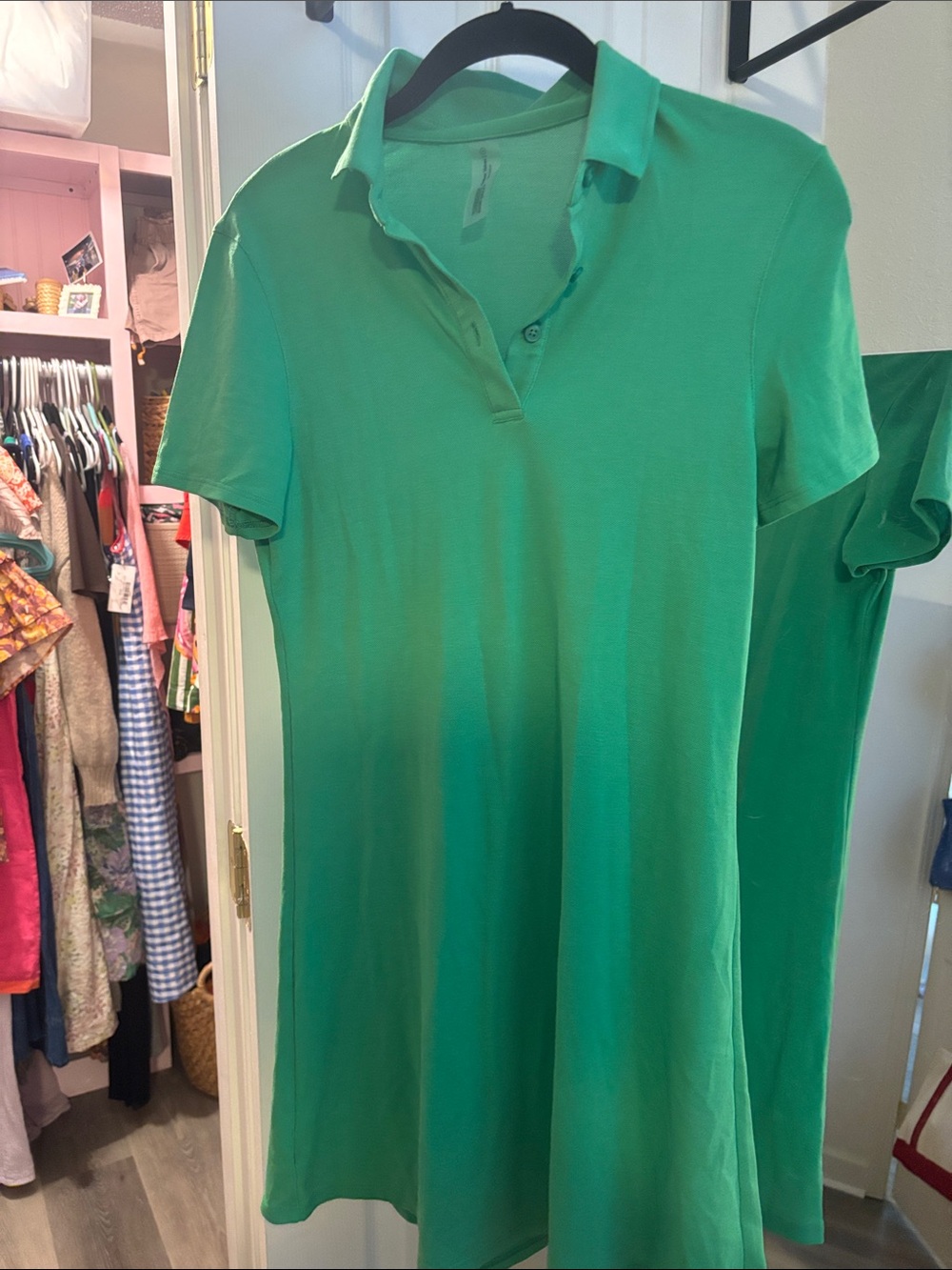 OUTDOOR VOICES Women’s Green Polo T-Shirt Dress